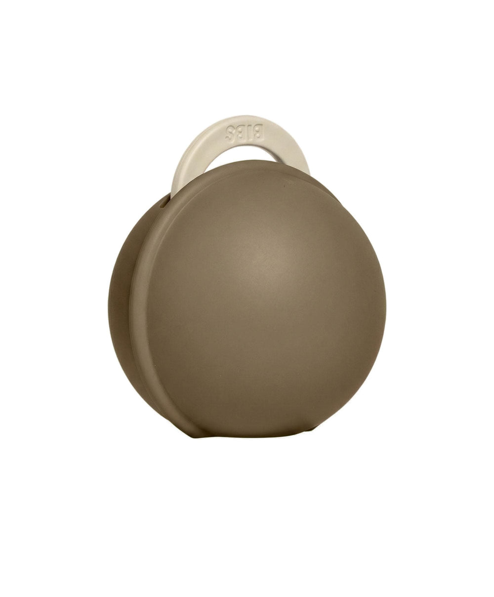 Bibs World Soothers BIBS Colour Pacifier Round Latex Size 1 Vanilla &amp; Pacifier Case Mini - Dark Oak