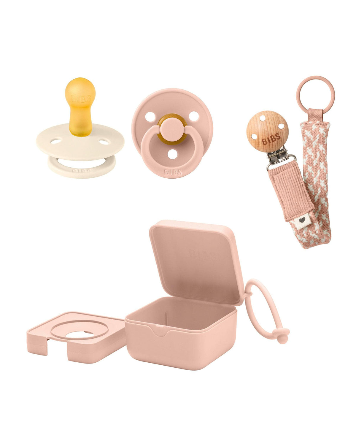 Bibs World Soothers BIBS Dummies Bundle Size 1 (3 Pieces) – Blush