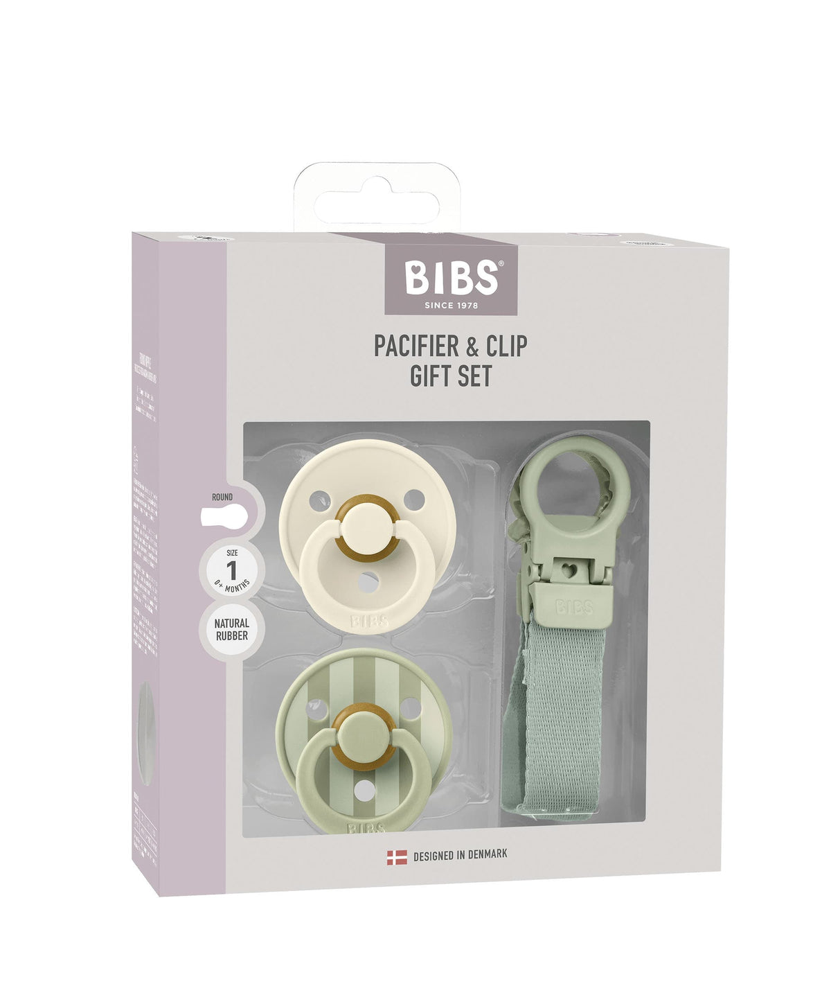 Bibs World Soothers BIBS Pacifier & Loop Clip Gift Set - Sage