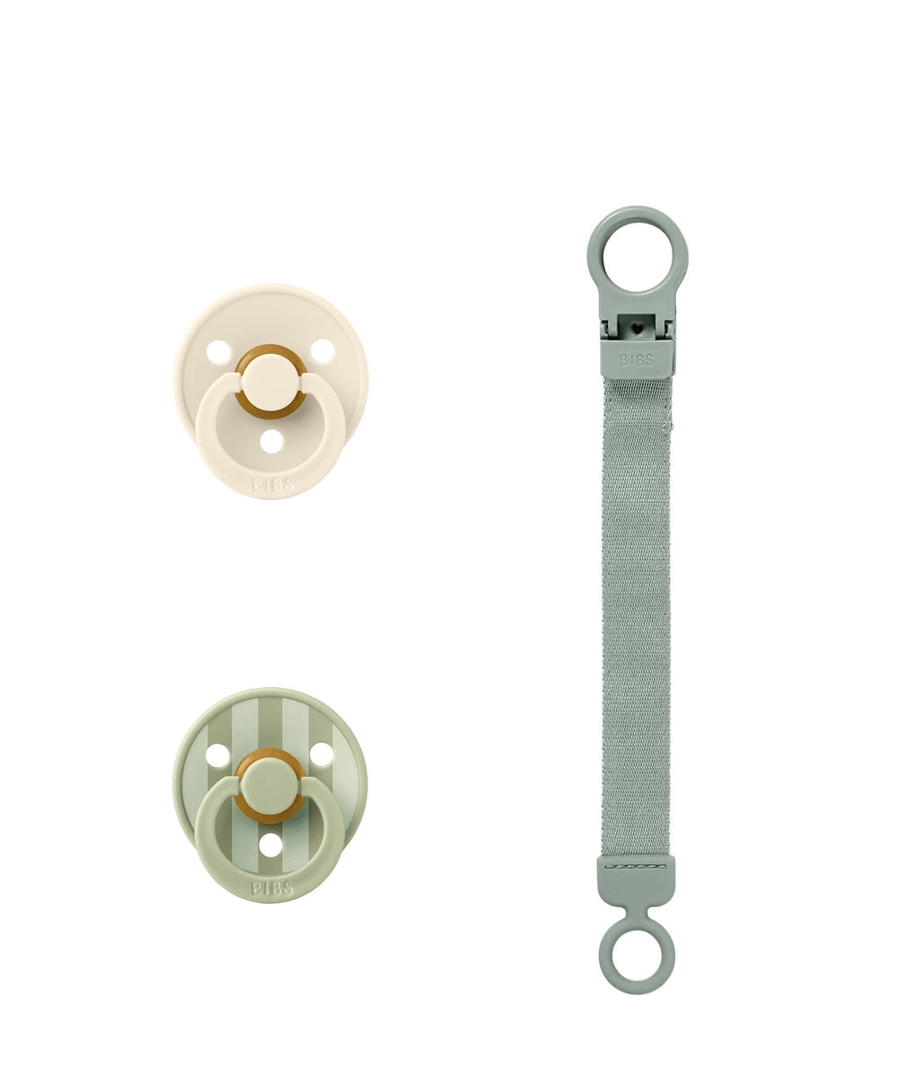 Bibs World Soothers BIBS Pacifier &amp; Loop Clip Gift Set - Sage