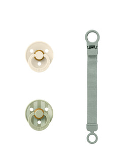 Bibs World Soothers BIBS Pacifier & Loop Clip Gift Set - Sage