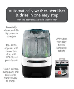 Brezza Bottle Feeding Baby Brezza Formula Pro & Bottle Washer Pro Bundle - White
