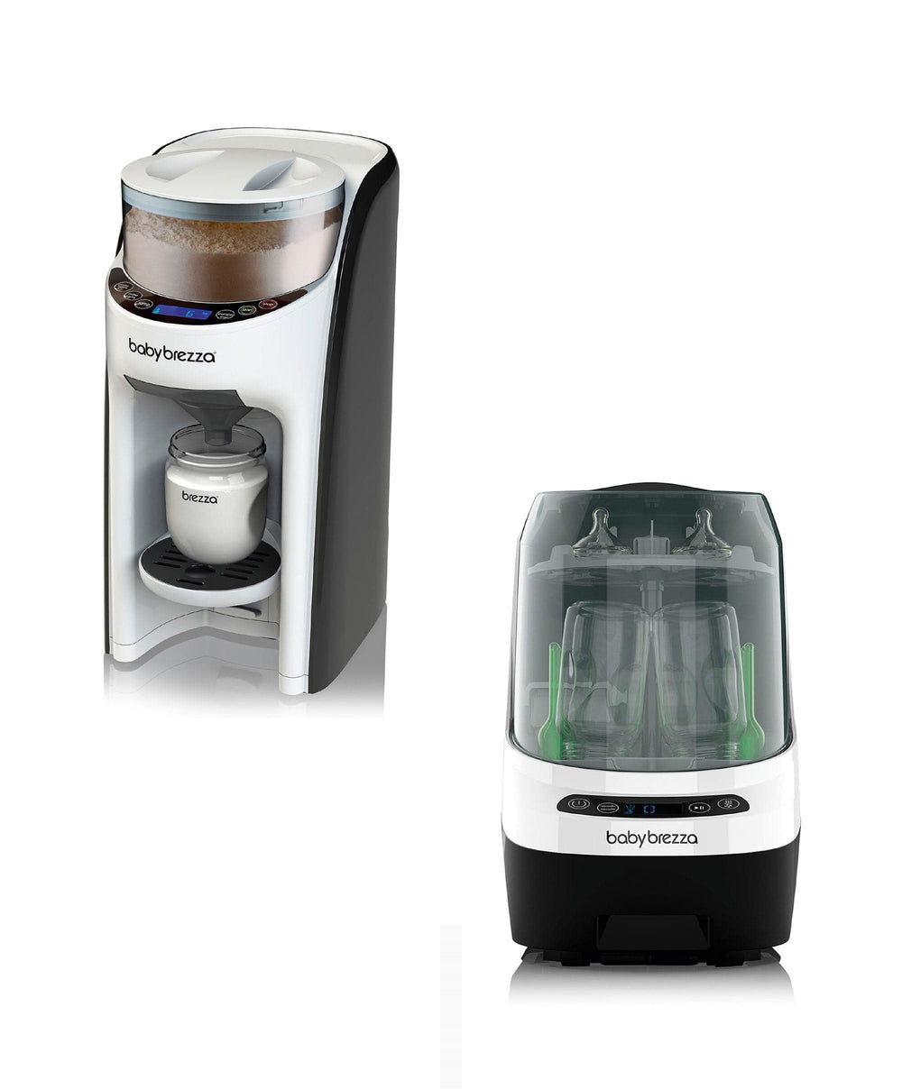 Brezza Bottle Feeding Baby Brezza Formula Pro &amp; Bottle Washer Pro Bundle - White