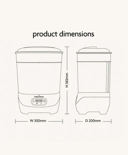 Brezza Sterilisers Baby Brezza Steriliser Dryer Advanced - Black & White