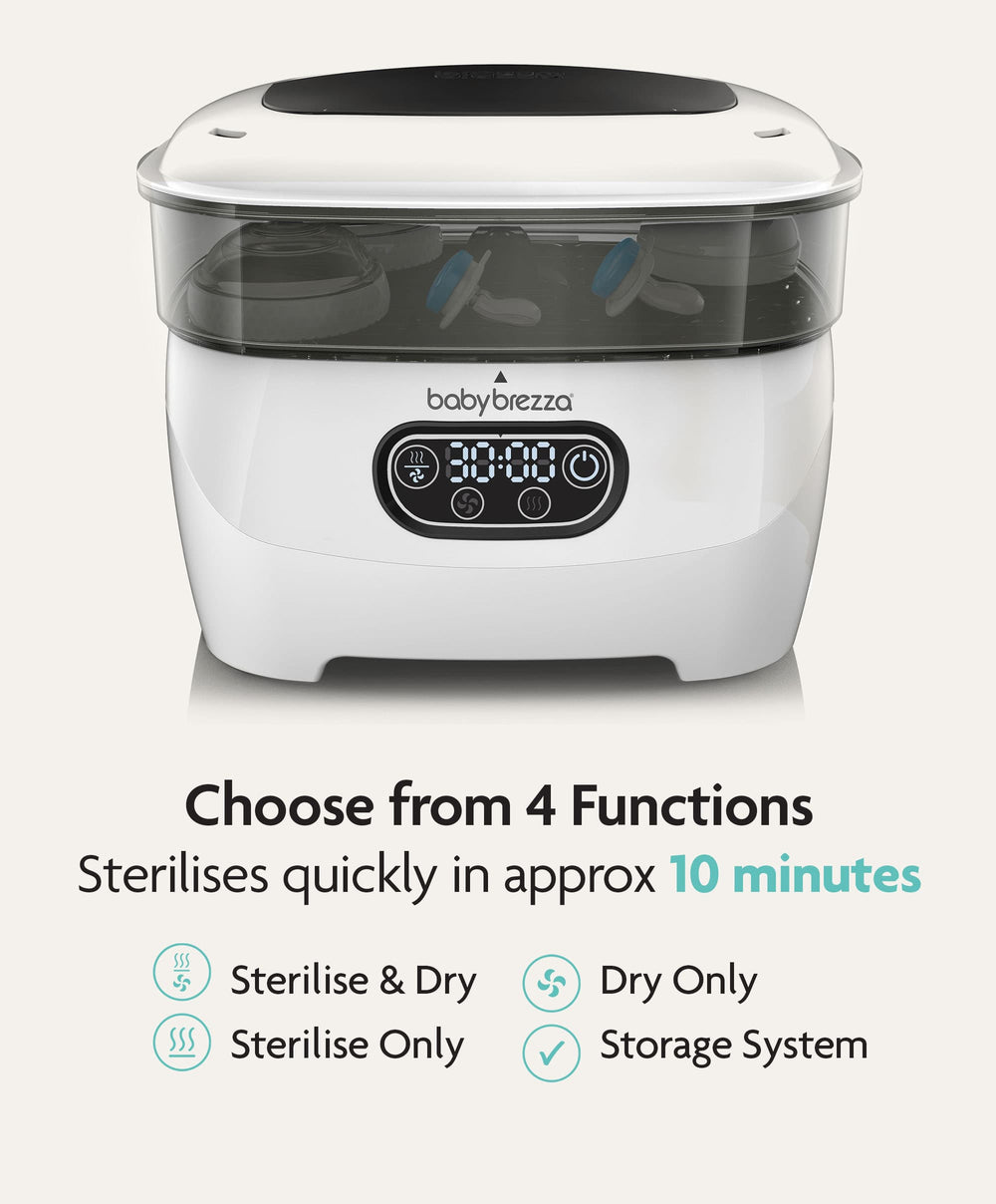 Brezza Sterilisers Baby Brezza Steriliser Dryer Advanced - Black &amp; White