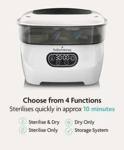 Brezza Sterilisers Baby Brezza Steriliser Dryer Advanced - Black & White