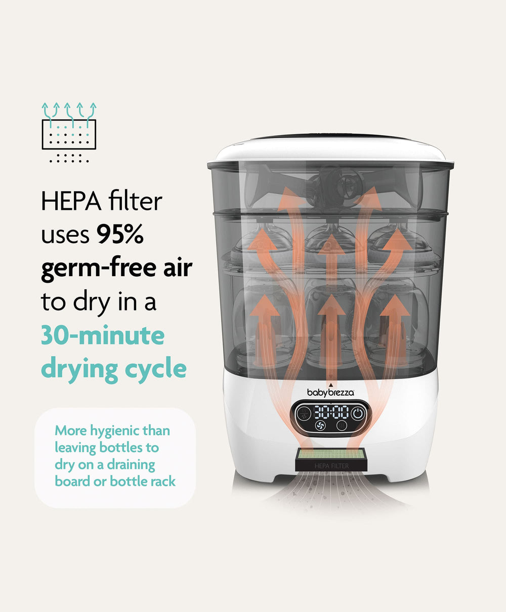 Brezza Sterilisers Baby Brezza Steriliser Dryer Advanced - Black &amp; White