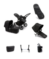 Bugaboo Bugaboo Donkey 5 Duo Essential Newborn Pushchair Bundle (7 Pieces) - Midnight Black