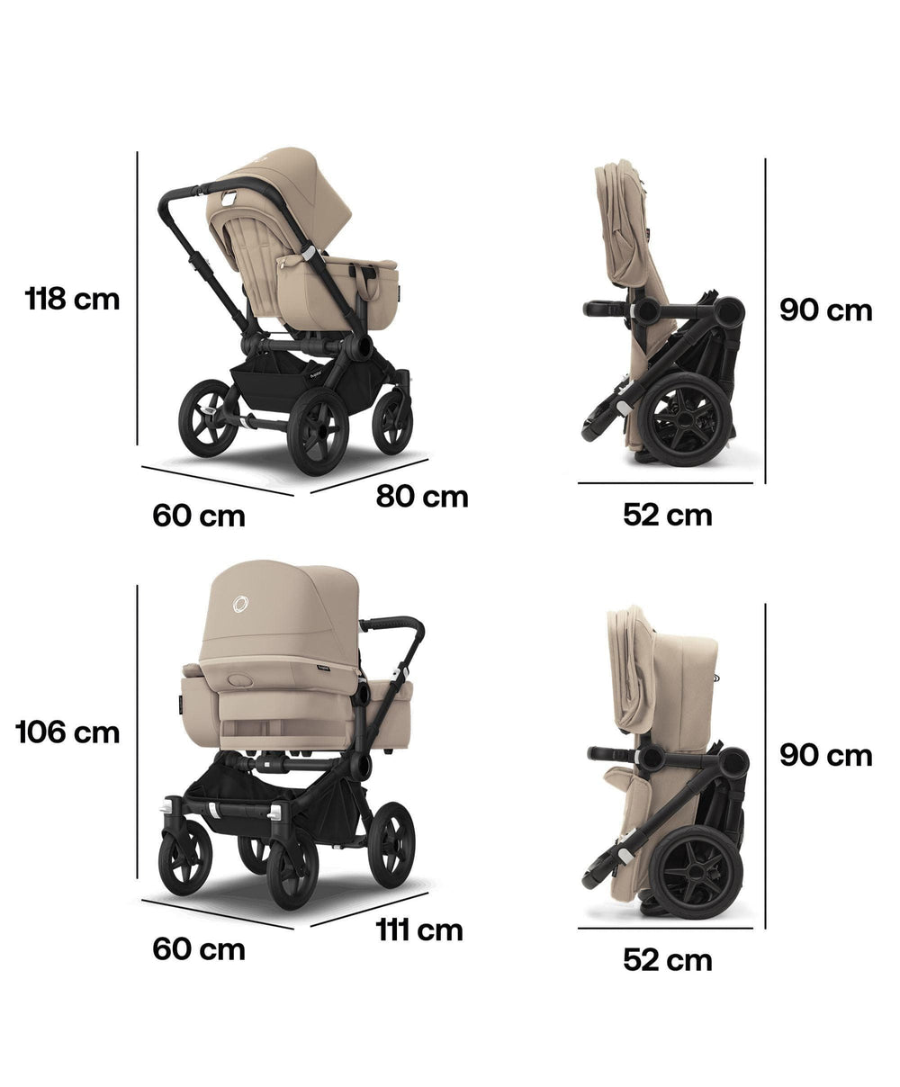 Bugaboo Bugaboo Donkey 5 Duo Essential Newborn Pushchair Bundle (7 Pieces) - Taupe