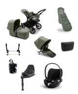 Bugaboo Bugaboo Donkey 5 Mono Complete Pushchair bundle with Cybex Cloud T i-Size Rotating Baby Car Seat & Base - (10 Pieces) - Forrest Green