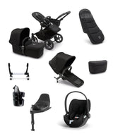 Bugaboo Bugaboo Donkey 5 Mono Complete Pushchair bundle with Cybex Cloud T i-Size Rotating Baby Car Seat & Base - (10 Pieces) - Midnight Black