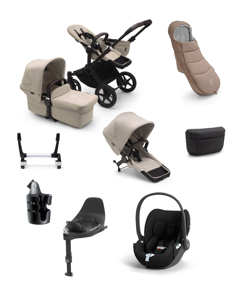 Bugaboo Bugaboo Donkey 5 Mono Complete Pushchair bundle with Cybex Cloud T i-Size Rotating Baby Car Seat &amp; Base - (10 Pieces) - Taupe