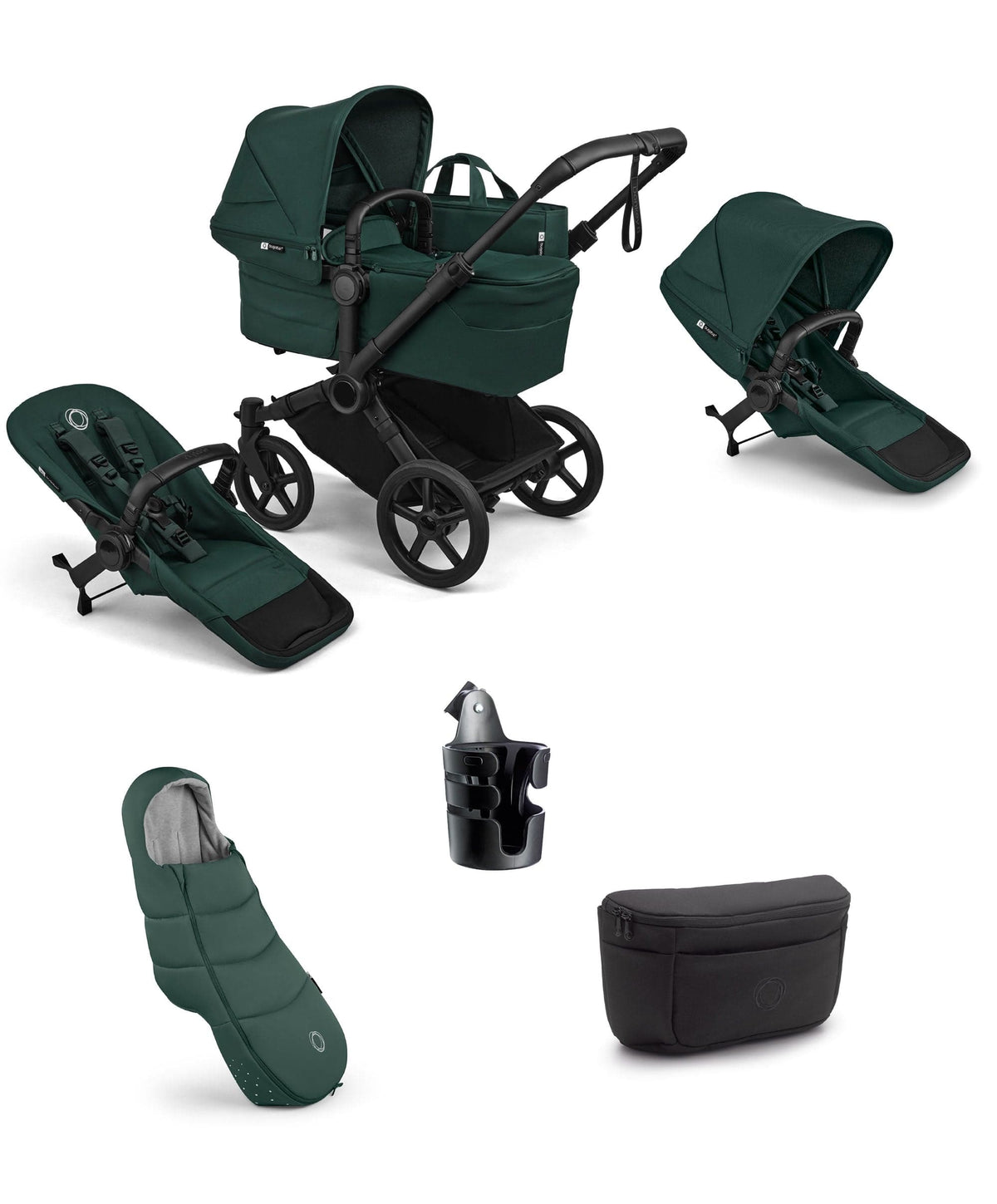 Bugaboo Donkey 6 Double Essential Pushchair Bundle (5 Pieces)