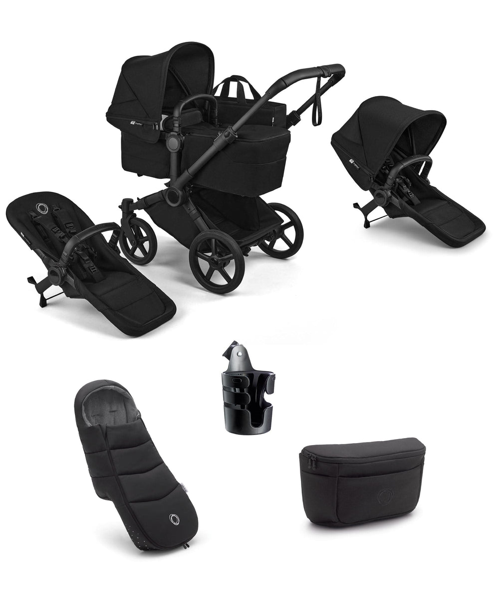 Bugaboo Bugaboo Donkey 6 Double Essential Pushchair Bundle (5 Pieces) - Heritage Black