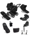 Bugaboo Bugaboo Donkey 6 Double Ultimate Pushchair Bundle With Cybex Cloud T+ i-Size Rotating Baby Car Seat & Base (8 Pieces) - Heritage Black