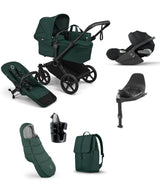 Bugaboo Bugaboo Donkey 6 Mono Ultimate Pushchair Bundle With Cybex Cloud T+ Car Seat & Base (7 Pieces) - Fern Green