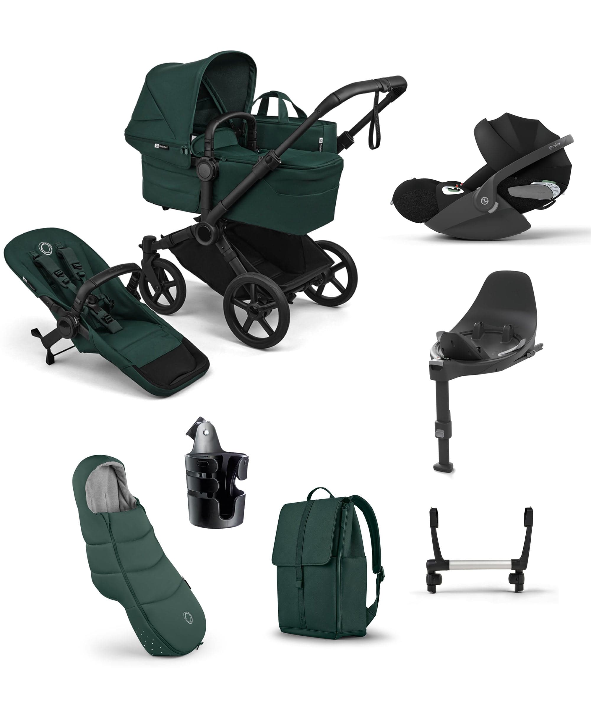 bugaboo pushchair set Bugaboo Donkey 6 Single Ultimate Pushchair Bundle (7 Pieces)