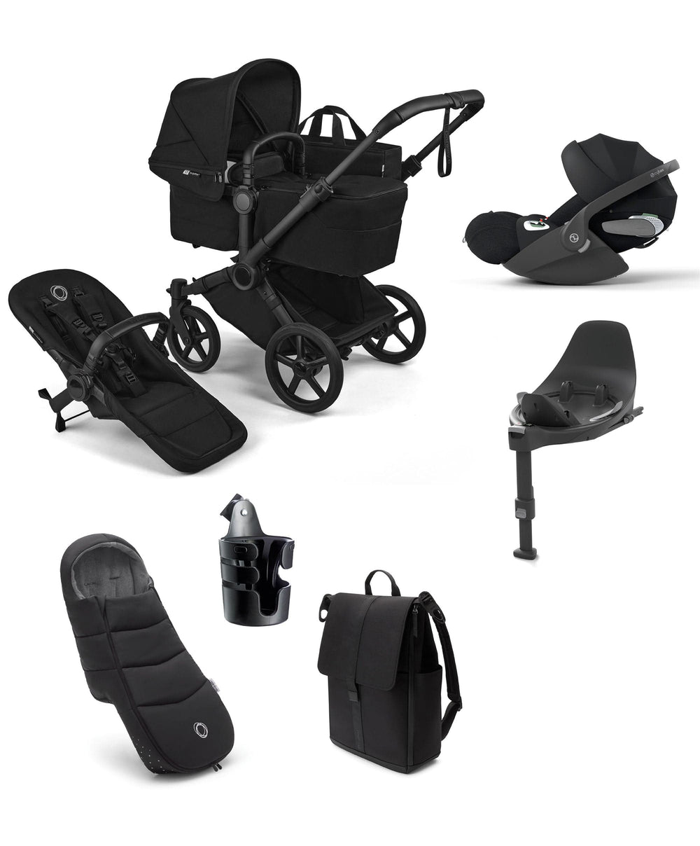 Bugaboo Bugaboo Donkey 6 Single Ultimate Pushchair Bundle With Cybex Cloud T+ Car Seat &amp; Base (7 Pieces) - Heritage Black