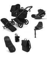 Bugaboo Bugaboo Donkey 6 Single Ultimate Pushchair Bundle With Cybex Cloud T+ Car Seat & Base (7 Pieces) - Heritage Black