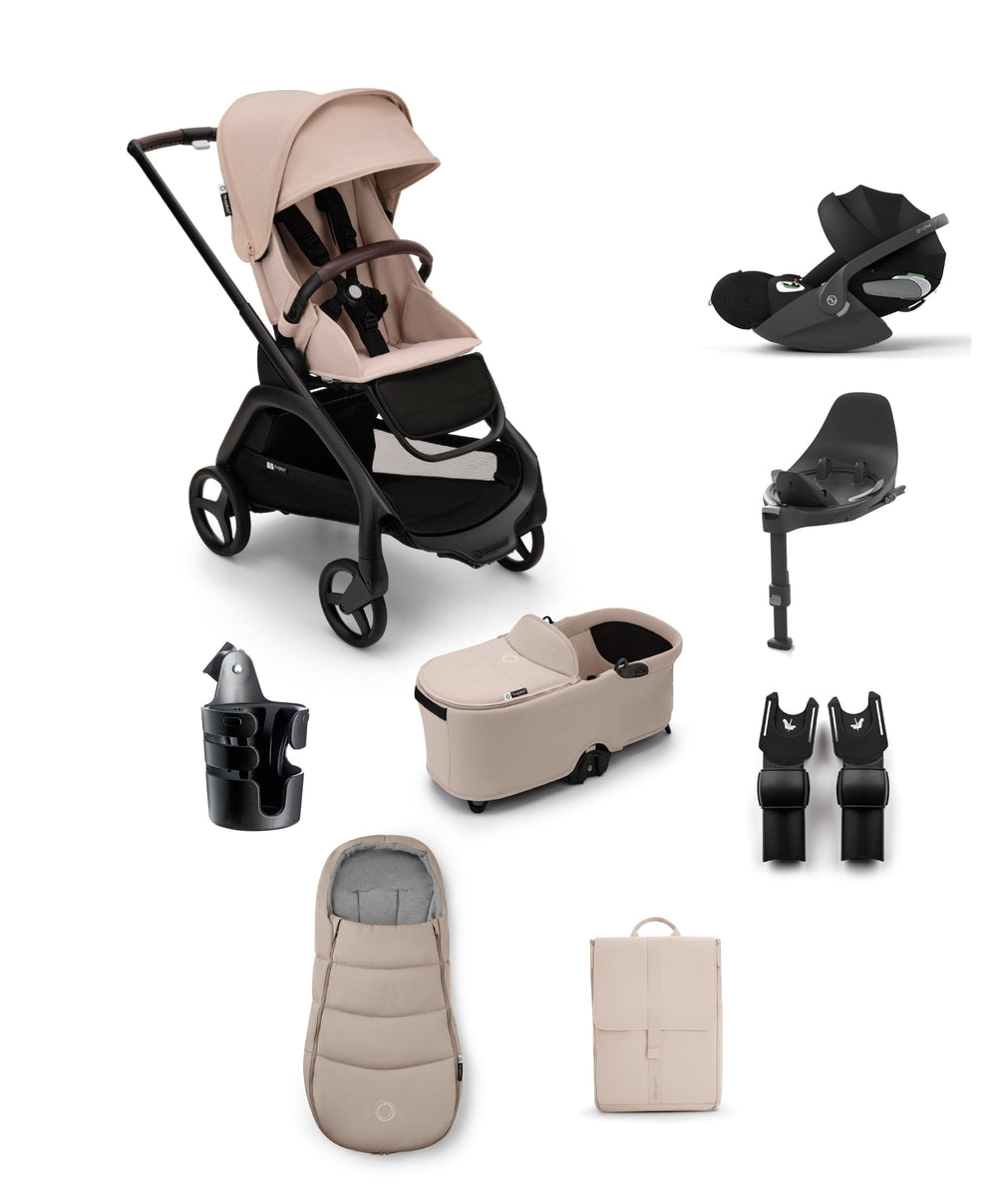 Bugaboo Bugaboo Dragonfly Pushchair Bundle with Cloud T Car Seat &amp; Base - Taupe