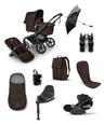 Bugaboo Bugaboo Fox 5 Renew Pushchair Bundle With Cybex Cloud T i-Size Rotating Baby Car Seat & Base (9 Pieces) - Cocoa Brown