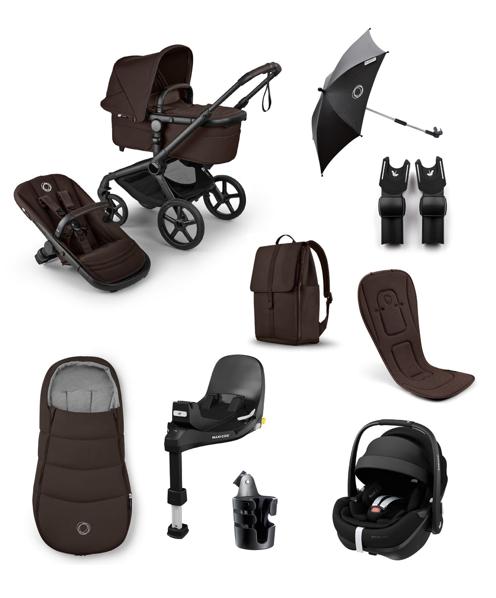 Bugaboo Bugaboo Fox 5 Renew Pushchair Bundle With Maxi-Cosi Pebble 360 Pro Car Seat &amp; Base (9 Pieces)  - Cocoa Brown