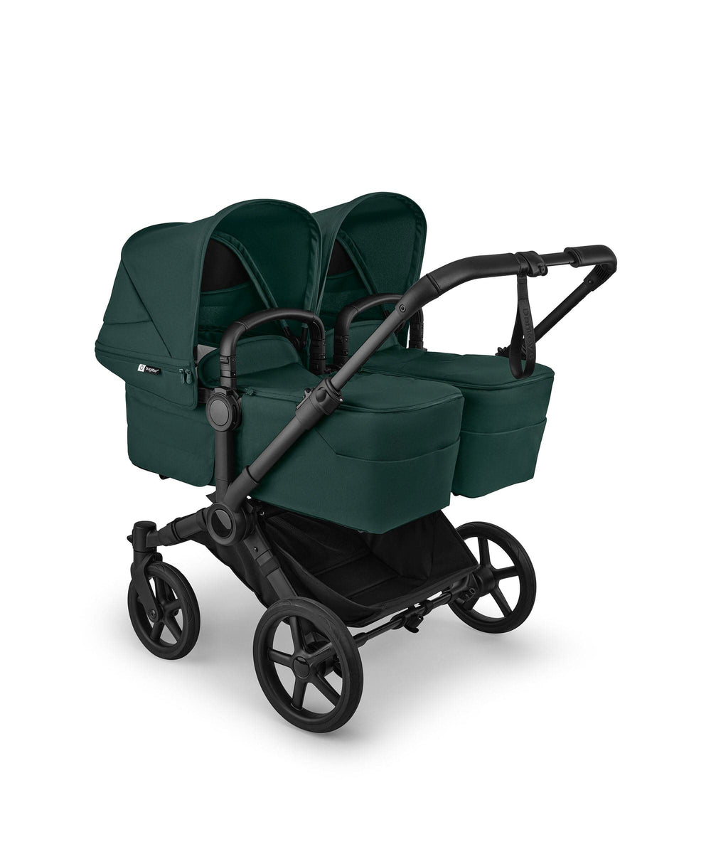 Bugaboo Donkey 6 Twin Essential Bundle With Cybex Cloud T i-Size Rotating Baby Car Seat (10 Pieces) - Fern Green