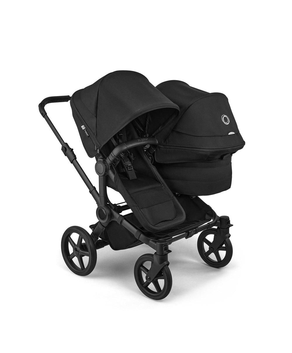 Bugaboo Donkey 6 Twin Essential Bundle With Cybex Cloud T+ i-Size Rotating Baby Car Seat (11 Pieces) - Heritage Black