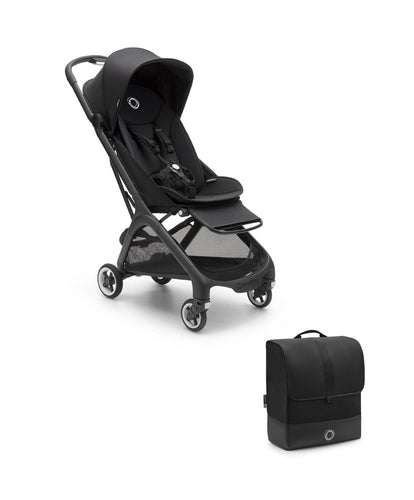 Bugaboo Pushchairs Bugaboo Butterfly Stroller & Bugaboo Butterfly Transport Bag Bundle - Midnight Black