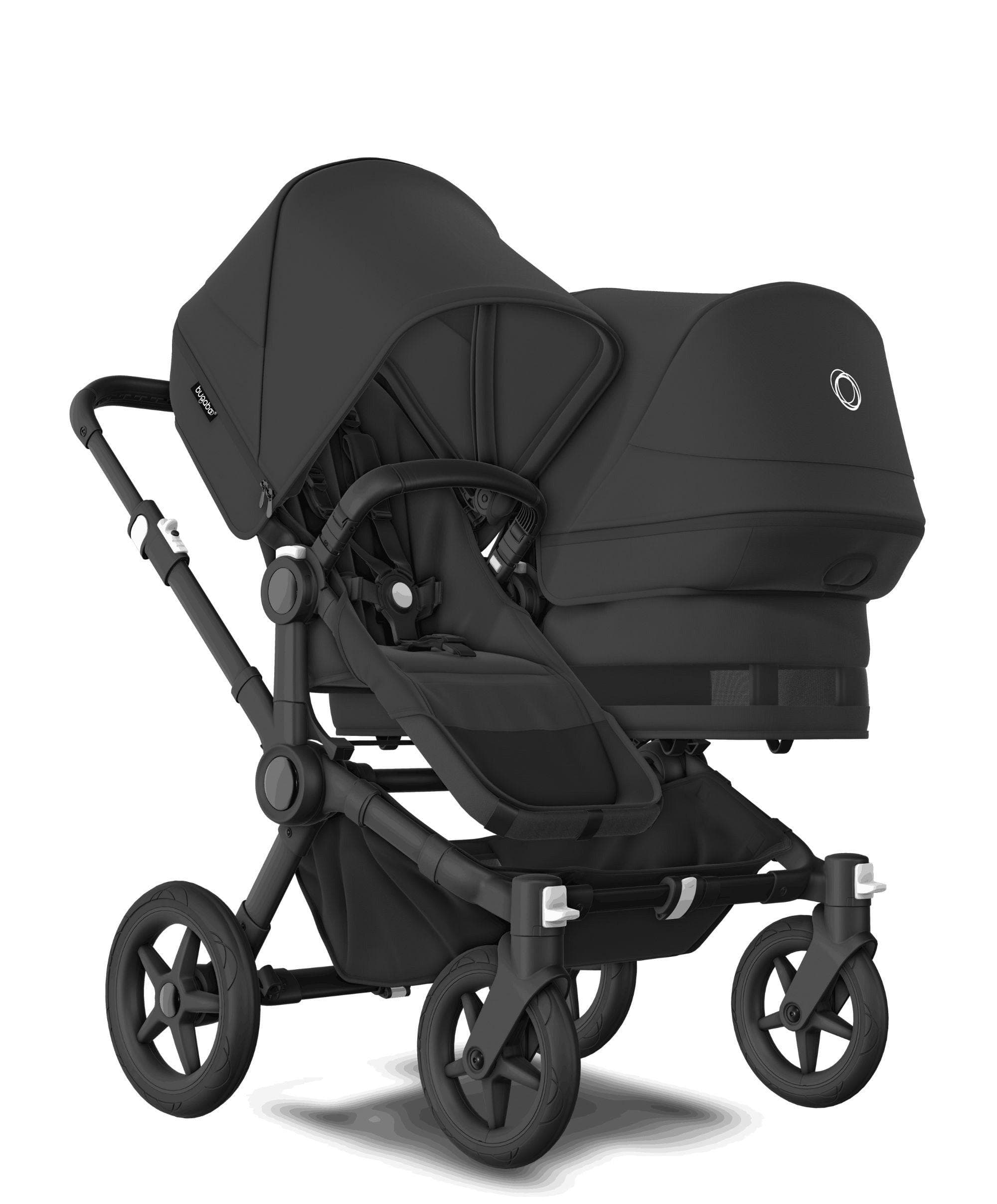 Bugaboo Donkey Double Carrycot Seat Pushchair Midnight Black