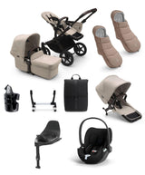 Bugaboo Pushchairs Bugaboo Donkey 5 Duo Pushchair Bundle with Cloud T Car Seat & Base - Taupe