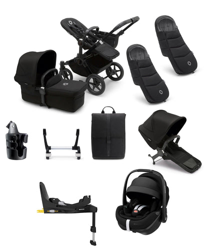 Bugaboo Pushchairs Bugaboo Donkey 5 Duo Pushchair Bundle with Maxi-Cosi Pebble 360 Pro² Car Seat & Base - Black