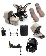 Bugaboo Pushchairs Bugaboo Donkey 5 Duo Pushchair Bundle with Maxi-Cosi Pebble 360 Pro² Car Seat & Base - Taupe