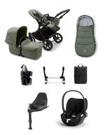 Bugaboo Pushchairs Bugaboo Donkey 5 Mono Complete Pushchair Bundle With Cybex Cloud T i-Size Rotating Baby Car Seat & Base