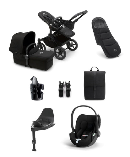 Bugaboo Pushchairs Bugaboo Donkey 5 Mono Complete Pushchair Ultimate Bundle with Cloud T Car Seat & Base - Black