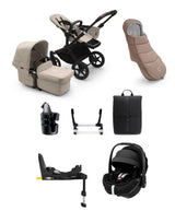 Bugaboo Pushchairs Bugaboo Donkey 5 Mono Complete Pushchair Ultimate Bundle with Maxi-Cosi Pebble 360 Pro² Car Seat & Base - Taupe