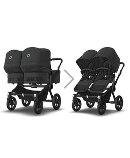 Bugaboo Pushchairs Bugaboo Donkey 5 Twin Carrycot & Seat Pushchair - Midnight Black