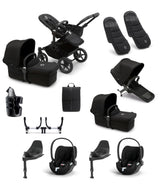 Bugaboo Pushchairs Bugaboo Donkey 5 Twin Pushchair Bundle with Cloud T Car Seat & Base - Black