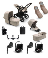 Bugaboo Pushchairs Bugaboo Donkey 5 Twin Pushchair Bundle with Cloud T Car Seat & Base - Taupe