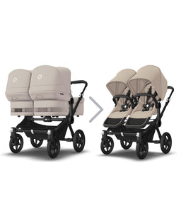 Bugaboo Pushchairs Bugaboo Donkey 5 Twin Pushchair & Carrycot with Extension Set - Desert Taupe