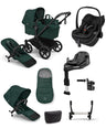 Bugaboo Pushchairs Bugaboo Donkey 6 Ultimate Double Pushchair Bundle with Maxi Cosi Pebble Slide Pro Car Seat & Base (8 Pieces) - Fern Green