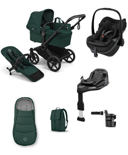 Bugaboo Pushchairs Bugaboo Donkey 6 Ultimate Single Pushchair Bundle with Maxi Cosi Pebble Slide Pro Car Seat & Base (7 Pieces)  - Fern Green