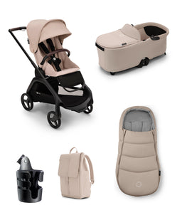 Bugaboo Pushchairs Bugaboo Dragonfly Plus Essential Pushchair Bundle (5 Pieces) - Desert Taupe