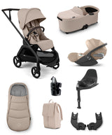 Bugaboo Pushchairs Bugaboo Dragonfly Plus Ultimate Pushchair Bundle with Cybex Cloud T+ i-Size Plus Rotating Baby Car Seat & Base (8 Pieces) - Desert Taupe