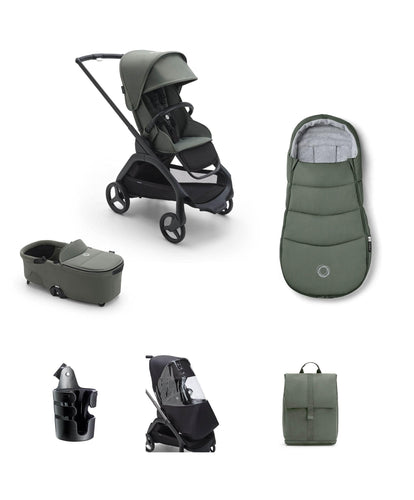 Bugaboo Pushchairs Bugaboo Dragonfly Pushchair Bundle (5 pieces) – Forest Green