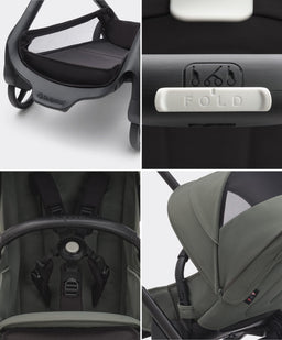 Bugaboo Pushchairs Bugaboo Dragonfly Pushchair Bundle (5 pieces) – Forest Green