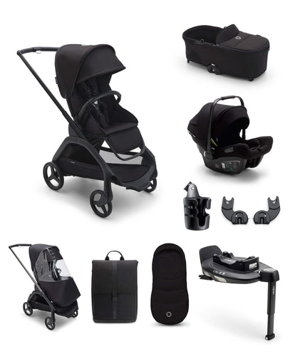 Bugaboo Pushchairs Bugaboo Dragonfly Ultimate 9 Piece Bundle with Nuna Turtle Air 360 Car Seat and Base in Turtle Black