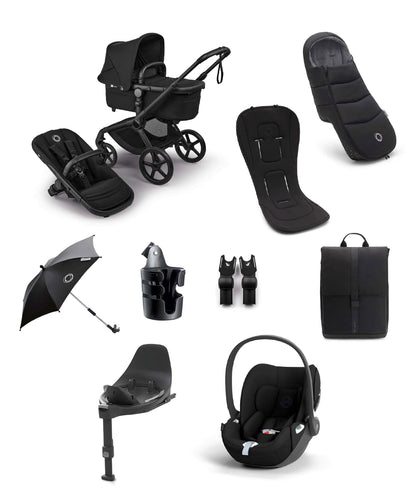 Bugaboo Pushchairs Bugaboo Fox 5 Renew Complete Pushchair Bundle with Cybex Cloud T Car Seat (8 Pieces) - Black