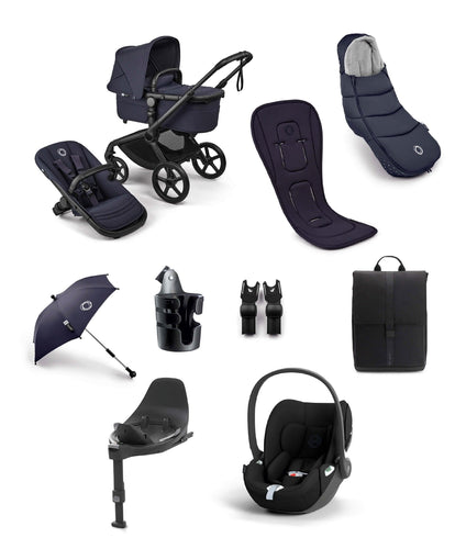 Bugaboo Pushchairs Bugaboo Fox 5 Renew Complete Pushchair Bundle with Cybex Cloud T Car Seat (8 Pieces) - Deep Indigo