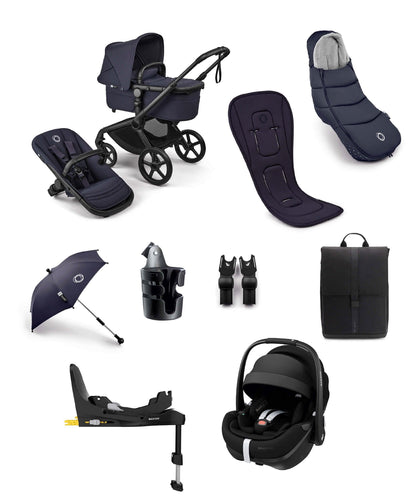 Bugaboo Pushchairs Bugaboo Fox 5 Renew Complete Pushchair Bundle with Maxi-Cosi Pebble 360 Pro Car Seat (9 Pieces) - Deep Indigo
